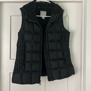 Black womens medium hooded vest